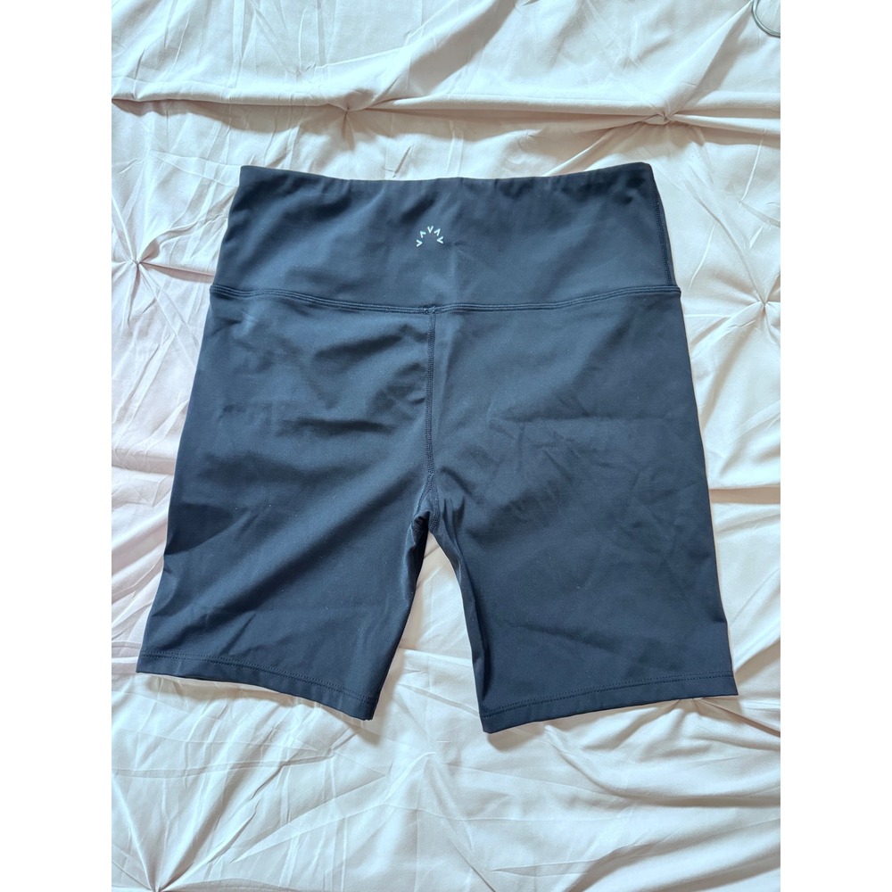 Varley FreeSoft High Rise Bike Short 7 Black Athletic Yoga Shorts Womens Medium - Picture 3 of 4
